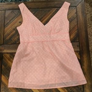 Lily Pulitzer Light Pink and White Polka Dot Top